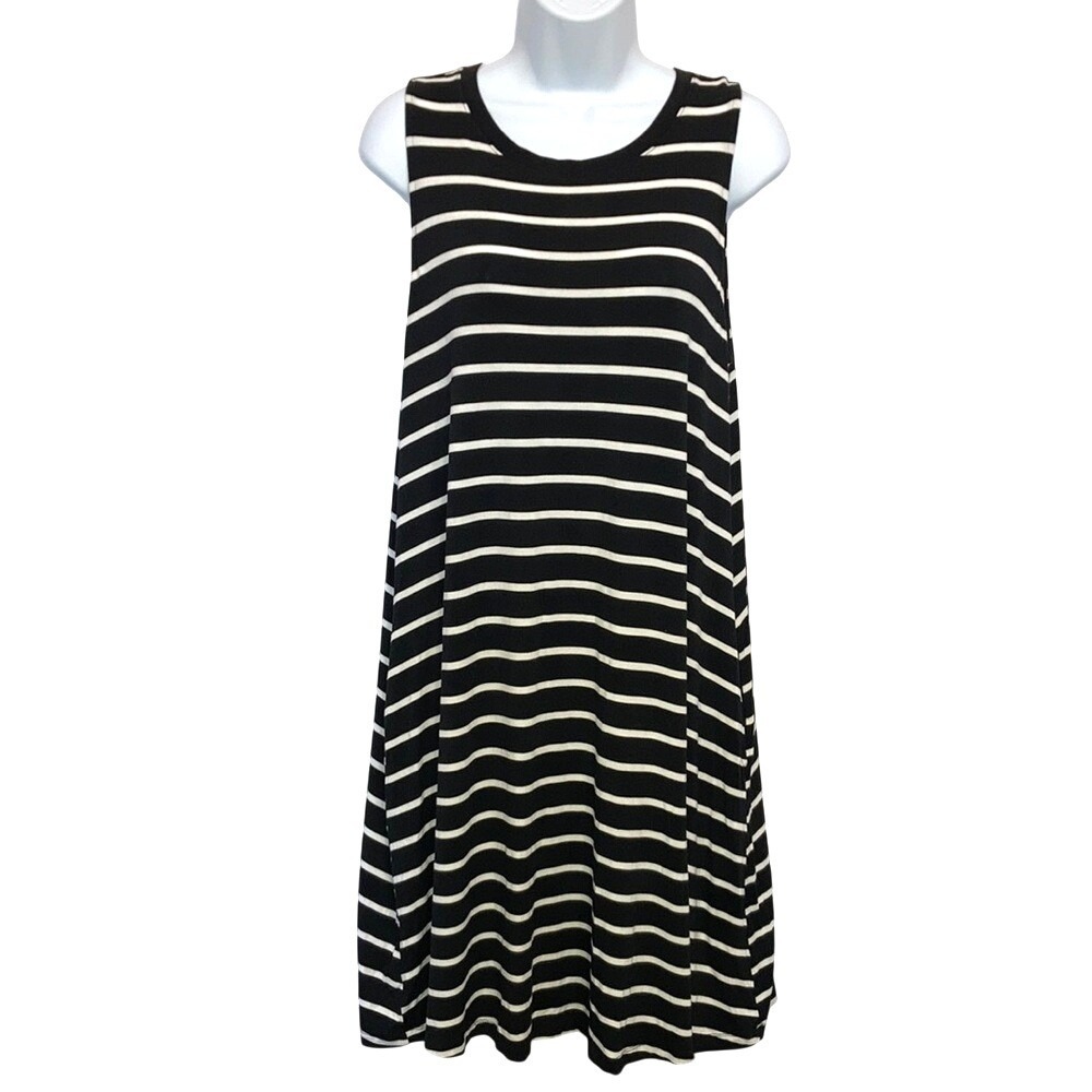 Time and Tru Stretchy Striped Sleeveless Dress Size Large